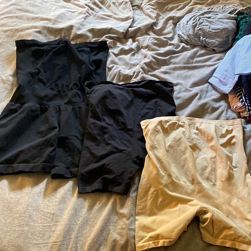Lot of belly support shorts.
